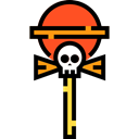 Face, food, stick, Candy, scary, Popsicle Stick, Food And Restaurant, halloween, sweet, Lollipop, popsicle Black icon