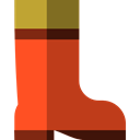 Boot, rainy, fashion, footwear, raining, Rain Boots Firebrick icon