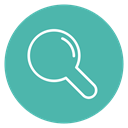 Content, magnifying glass, line, Circle, Edit, search CadetBlue icon