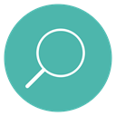Thin, line, Circle, Content, Edit, search, magnifying glass CadetBlue icon