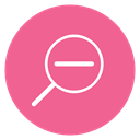 Content, Thin, Zoom out, zoom, Minus, Circle, search PaleVioletRed icon
