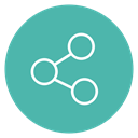 network, share, Circle, Content, Social CadetBlue icon