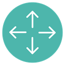 Circle, expand, Content, Move CadetBlue icon