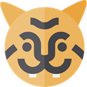 Tiger, zoo, Animals, mammal, wildlife, Animal Kingdom SandyBrown icon