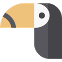 bird, toucan, Animals, Wild Life, Animal Kingdom DarkSlateGray icon