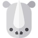 zoo, Animals, mammal, rhinoceros, wildlife, Animal Kingdom Silver icon