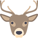 Animal, christmas, winter, Animals, deer, reindeer, mammal Gray icon