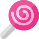 sugar, Dessert, sweet, Lollipop, Food And Restaurant, food PaleVioletRed icon