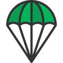 sports, Parachute, Parachutist, Paraglider, Paragliding, Gliding, Sports And Competition DarkSlateGray icon
