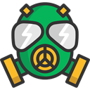 Gas Mask, Chemical Weapon, miscellaneous, Tools And Utensils, Biological Hazard, Respirator DarkSlateGray icon