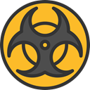 miscellaneous, Biohazard, Toxic, danger, hazard, signs, Signaling DarkSlateGray icon