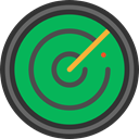 technology, electronics, Positional, radar, place, Area SeaGreen icon