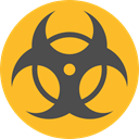 danger, hazard, signs, Signaling, miscellaneous, Biohazard, Toxic Goldenrod icon