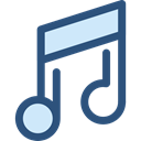 music, interface, music player, song, musical note, Quaver, Music And Multimedia DarkSlateBlue icon