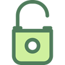 Lock, secure, security, Unlock, padlock, Unlocked, Tools And Utensils DimGray icon