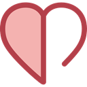 Heart, interface, Like, shapes, Peace, lover, loving, Shapes And Symbols LightPink icon
