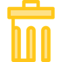 miscellaneous, Trash, interface, Basket, Bin, Garbage, Can, Tools And Utensils Gold icon