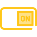 ui, switch on, web page, Multimedia Option, button, on, interface, Control, Multimedia, switch Gold icon