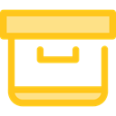 Shipping And Delivery, storage, file storage, Data Storage, Storage Box, Archive, Box Gold icon