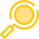 magnifying glass, zoom, detective, Loupe, Tools And Utensils, Seo And Web, search Gold icon
