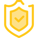 security, Protection, shield, weapons, defense Gold icon