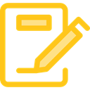 Draw, writing, ui, Tools And Utensils, Edit, pencil Gold icon