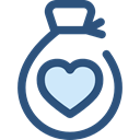 Heart, miscellaneous, Charity, Business And Finance, Money, donation, money bag, Solidarity DarkSlateBlue icon