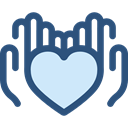 Heart, miscellaneous, Hands, donation, Solidarity, Charity, Hands And Gestures DarkSlateBlue icon