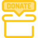 help, Box, miscellaneous, Money, commerce, donate, donation, Charity Gold icon