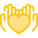 donation, Solidarity, Charity, Hands And Gestures, Heart, miscellaneous, Hands Gold icon