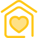Home, real estate, house, Construction, buildings, property Gold icon