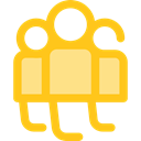 Users, group, people, user, team, men Gold icon