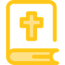 Book, education, Christianity, religion, christian, Bible, Cultures Gold icon