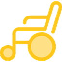 wheelchair, medical, Disabled, transport, handicap, Healthcare And Medical Gold icon
