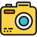 photo camera, picture, interface, digital, technology, electronics, photograph SandyBrown icon