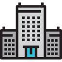 hotel, buildings, Hostel, Holidays, vacations, Architecture And City Black icon