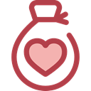 miscellaneous, Money, donation, money bag, Heart, Solidarity, Charity, Business And Finance Sienna icon