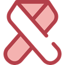 miscellaneous, medical, Ribbon, Aids, Solidarity Sienna icon