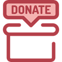 commerce, donate, donation, Charity, help, Box, miscellaneous, Money Sienna icon