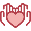 Heart, miscellaneous, Hands, donation, Solidarity, Charity, Hands And Gestures Sienna icon