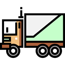 Delivery, transportation, truck, transport, vehicle, Automobile, Delivery Truck, Cargo Truck, Shipping And Delivery Black icon