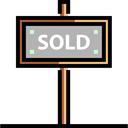 post, sign, sold, signs, real estate, Signaling Black icon