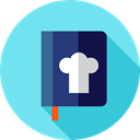 Recipe, Cooking, recipes, Food And Restaurant, Furniture And Household, food, Cook, kitchen, Ingredient, Book SkyBlue icon