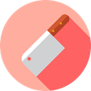 Kitchen Pack, Cleaver, Food And Restaurant, Furniture And Household, halloween, Knife, Butcher, meat, food LightPink icon