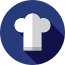 Kitchen Pack, Chef Hat, Food And Restaurant, Chef, Cooker, Cooking, fashion, hat, food, kitchen DarkSlateBlue icon