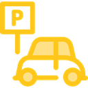 sign, vehicle, Parking, Automobile, signs Gold icon