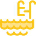 Ladder, Swimming Pool, Summertime, water Gold icon
