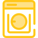 technology, Laundry, washer, washing machine Gold icon