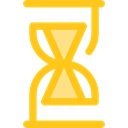 Clock, time, Hourglass, waiting, Tools And Utensils, Time And Date Gold icon