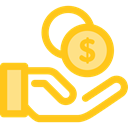 Seo And Web, Business, Money, commerce, Currency, investment, Bank, savings, Hand Gesture Gold icon